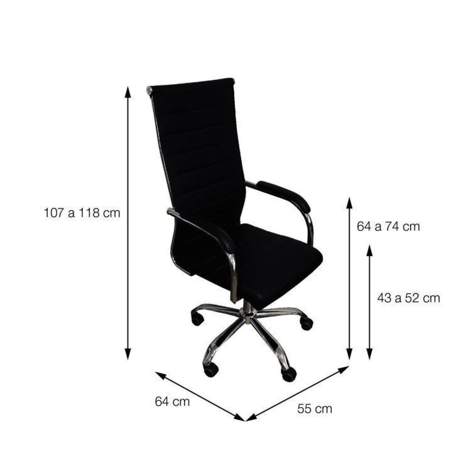 Kit 10 Cadeiras para Escritório Presidente Esteirinha Florença 3322 Or Design - 4