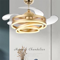 Ventilador Lustre Retrátil Led Controle Remoto - 5