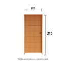 Ver imagem 3 de Kit Porta de Madeira 210x82cm Batente 14cm Fechadura Golf Belissima 2 Rodam Abertura Esquerda Marrom