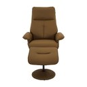 Ver imagem 7 de Kit 2 Poltronas de Massagem Reclinável e Giratória Arizona com Apoio de Pés Pu Caramelo G56 - Gran B