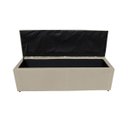 Ver imagem 4 de Kit Cabeceira e Recamier Baú para Cama Box Casal Queen:bege