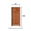 Ver imagem 3 de Kit Porta de Madeira 210x82cm Batente 11cm Fechadura Golf Rodam Abertura Direita Marrom/Padrão Cedri
