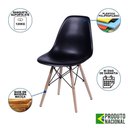 Ver imagem 4 de Mesa Jantar Industrial Quadrada 90Cm Amêndoa Base V Dourada C/4 Cadeiras Madeira Pret Cor: Amendoa