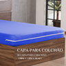 Capa de Colchão Casal Queen Size em Malha com Zíper Estilo e Praticidade:azul - 3