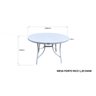 Mesa Redonda Ripada Alumínio 120cm Porto Rico  - 3