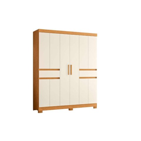 Guarda Roupa Olímpia 10 Portas e 2 Gavetas - Cinamomo Off White - Albatroz