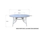 Ver imagem 4 de Mesa Redonda Alumínio 150cm com Giratória Central Porto Rico Branco