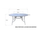 Ver imagem 4 de Mesa Redonda Alumínio 150cm com Giratória Central Porto Rico Branco
