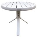Ver imagem 1 de Mesa Redonda Ripada Alumínio 50cm Porto Rico Branco