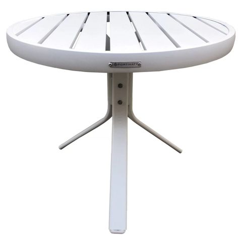 Mesa Redonda Ripada Alumínio 50cm Porto Rico Branco