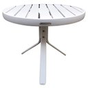 Ver imagem 1 de Mesa Redonda Ripada Alumínio 50cm Porto Rico Branco