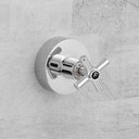 Ver imagem 1 de Acabamento para Registro Chuveiro Banheiro 50mm 1.1/4" 1.1/2" Cruzeta Cromado Abs Padrão Deca C31