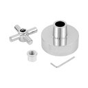 Ver imagem 4 de Acabamento para Registro Chuveiro Banheiro 50mm 1.1/4" 1.1/2" Cruzeta Cromado Abs Padrão Deca C31