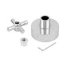 Acabamento para Registro Chuveiro Banheiro 50mm 1.1/4" 1.1/2" Cruzeta Cromado Abs Padrão Deca C31 - 4
