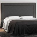 Ver imagem 2 de Cabeceira Cama Box Casal 140 Cm P05 Berlim Linho Cinza Escuro - Lyam Decor