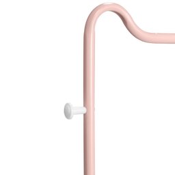 Arara de Roupas Multiuso com 2 Prateleiras e Rodízios em Ferro - Rosa - 2