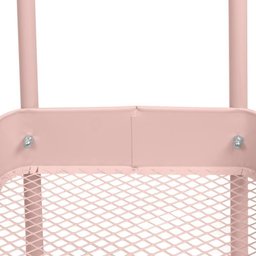 Arara de Roupas Multiuso com 2 Prateleiras e Rodízios em Ferro - Rosa - 3