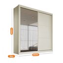 Ver imagem 3 de Guarda Roupa Mali 2 Portas de Correr 100% MDF com 01 Espelho - Móveis Europa