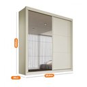Ver imagem 3 de Guarda Roupa Mali 2 Portas de Correr 100% MDF com 01 Espelho - Móveis Europa