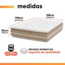 Ver imagem 3 de Colchão Queen Espuma D65 Pillow Top 158x198x30cm Bege Herval