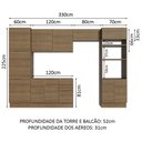 Ver imagem 4 de Armário de Cozinha Completa 330cm Rustic Stella Madesa 02