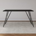 Ver imagem 3 de Mesa de Jantar Industrial com 6 Cadeiras Katrina Preto Trama Premium Preto 150 Cm