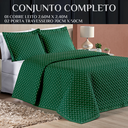 Ver imagem 6 de Conjunto Cama Casal Queen Size Melody Bordada 200 Fios Extra Macio - Ravena:verde