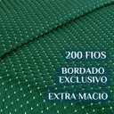 Ver imagem 3 de Conjunto Cama Casal Queen Size Melody Bordada 200 Fios Extra Macio - Ravena:verde