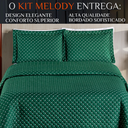 Ver imagem 2 de Conjunto Cama Casal Queen Size Melody Bordada 200 Fios Extra Macio - Ravena:verde