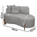 Ver imagem 4 de Sofá Orgânico Namoradeira 2 Lugares Feijão Thor 145cm Bouclê:cinza Claro