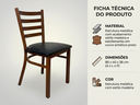 Ver imagem 1 de Conjunto 30un Cadeiras Metal Madeira Couro Preta Sala Jantar