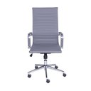 Ver imagem 3 de Kit 8 Cadeiras Escritório Presidente Esteirinha Rodízio Relax Corino 3301 Cinza