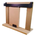 Ver imagem 3 de Kit Porta Madeira Frisada 4022 - 80x210 + Trilho Correr 1,60 Preto + Brinde