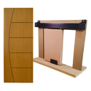 Ver imagem 1 de Kit Porta Madeira Frisada 4022 - 80x210 + Trilho Correr 1,60 Preto + Brinde