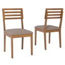 Ver imagem 1 de Kit 2 Cadeiras Estofadas Madeira Maciça 22153 Linho Bege Ornar