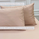 Ver imagem 2 de Par de Fronhas Micro Percal 400 Fios com Toque de Pêssego – 50x70cm – Cores Lisas Bege