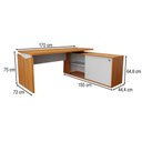 Ver imagem 4 de Mesa para Escritório Office 1 Porta Freijó/Branco - Panorama Móveis