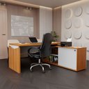 Ver imagem 1 de Mesa para Escritório Office 1 Porta Freijó/Branco - Panorama Móveis