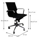 Ver imagem 4 de Kit 8 Cadeiras Escritório Diretor Esteirinha Rodízio Relax Corino 3301