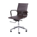 Ver imagem 2 de Kit 8 Cadeiras Escritório Diretor Esteirinha Rodízio Relax Corino 3301