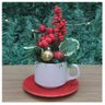 Xicara Vasinho De Natal Arranjo Decorativo Artesanal - 1