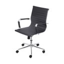 Ver imagem 2 de Kit 8 Cadeiras Escritório Diretor Esteirinha Rodízio Relax Corino 3301 Preto