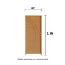 Ver imagem 3 de Kit Porta de Madeira 210x62cm Batente 11cm Fechadura Golf Concept 11 Rodam Abertura Esquerda Marrom/