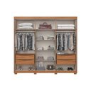 Ver imagem 3 de Guarda Roupa Casal 6 Portas e 4 Gavetas C/ Pés Norton Nature/off White - Henn