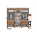 Ver imagem 2 de Guarda Roupa Casal 6 Portas e 4 Gavetas C/ Pés Norton Nature/off White - Henn