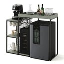 Ver imagem 2 de Aparador Adega Cervejeira Frigobar Industrial com Cantinho Café Alba Metal e MDF Verde Sálvia