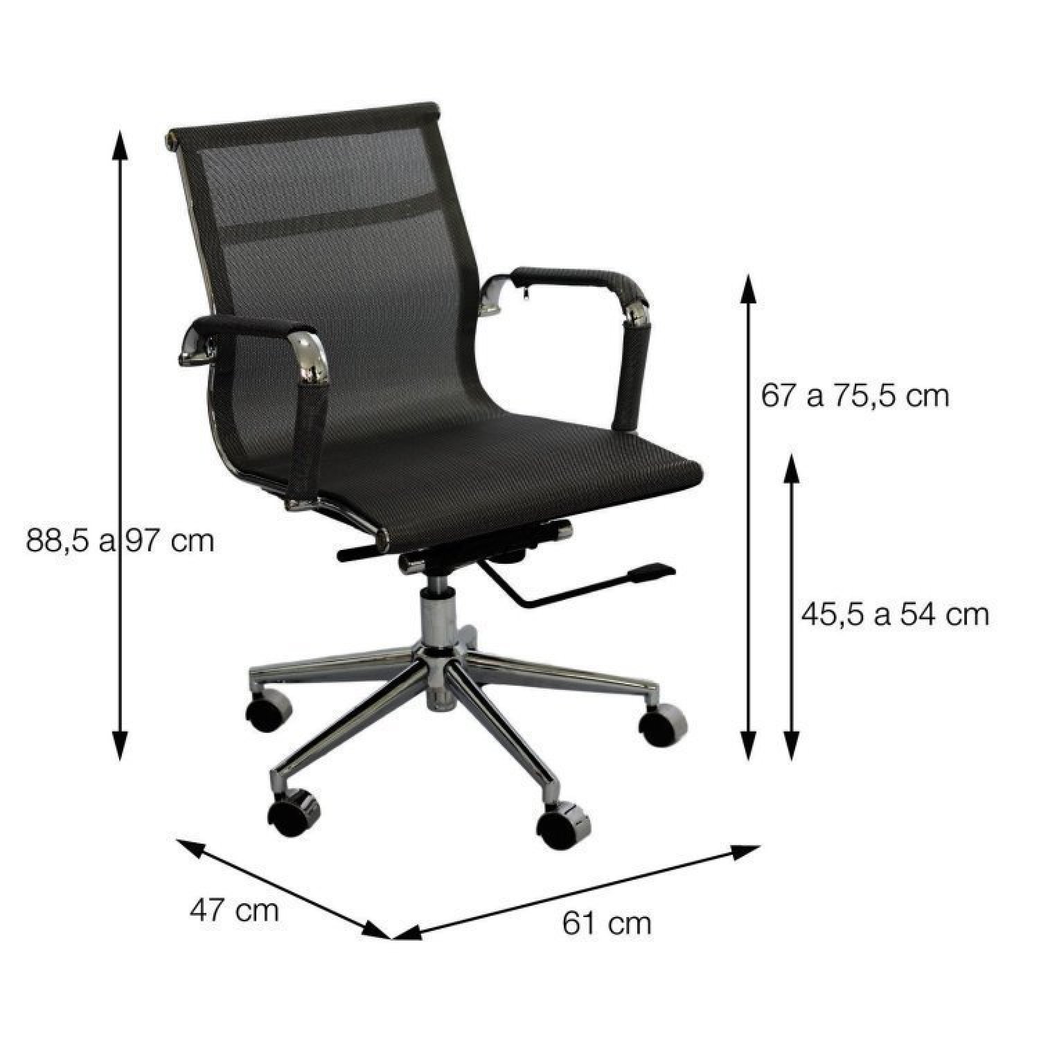 Kit 8 Cadeiras Para Escritorio Diretor Esteirinha Com Relax Corino 3303  - 4