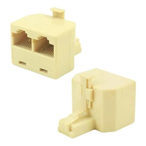 Adaptador Rj45 1 Macho X 2 Fêmeas 8p8c - Kit C/ 10 Unid