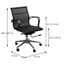 Ver imagem 4 de Kit 8 Cadeiras para Escritorio Diretor Esteirinha Tela Mesh 3303 Marrom/Cobre