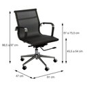 Ver imagem 4 de Kit 8 Cadeiras para Escritorio Diretor Esteirinha Tela Mesh 3303 Preto